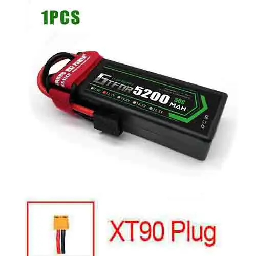 GTFDR 11,1 v 5200mah 50C 3s max 100C 3,7 V 1000mah 25C max60C запасные части для радиоуправляемого дрона traxxas - Цвет: 1PCS3S5200mahXT90