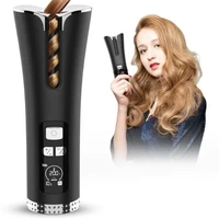 usb hair curler wand rechargeable wireless automatic curling iron rotating cordlesstimer lcd digital hair waver stying tools