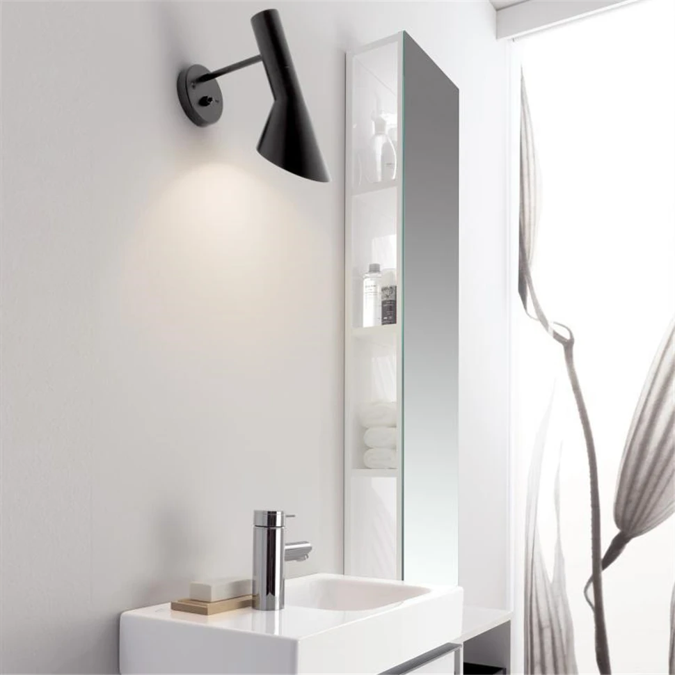 Светодиодная настенная лампа в скандинавском стиле современный черно белый