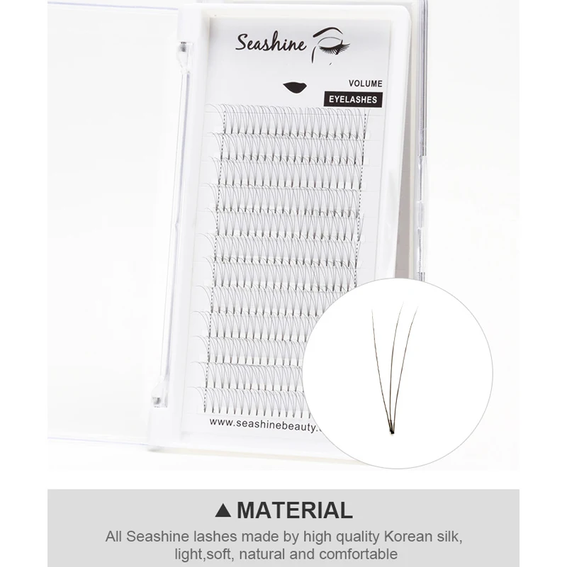 Русские объемные ресницы с коротким стержнем 3D-6D готовые вееры норковые веки