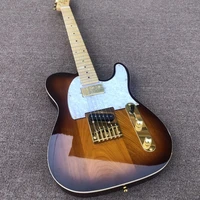 high quality tl electric guitar elm body maple fingerboard gold hardware 2 colors sunburst gloss finish