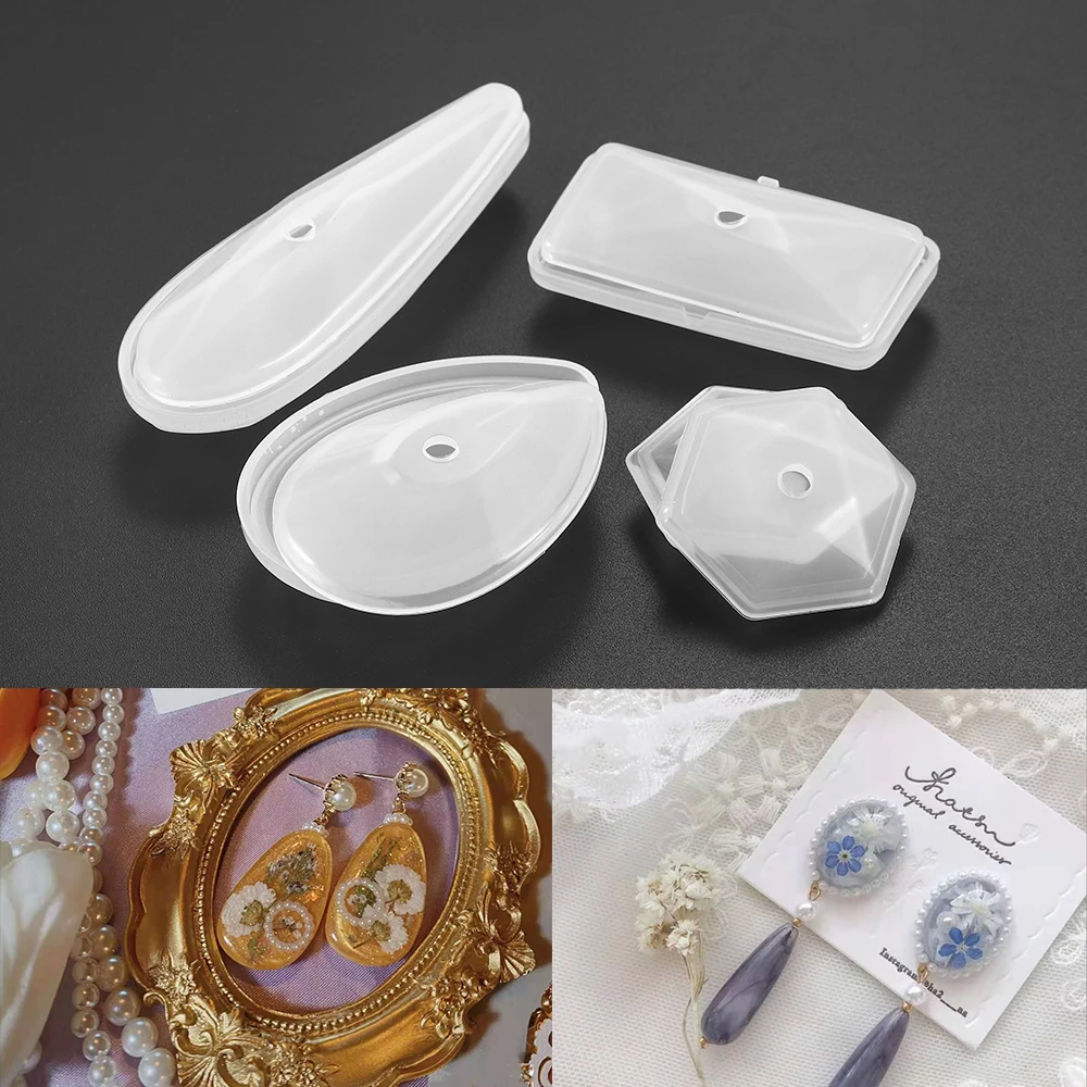 

9 Style With Hole Pendant Crystal Silicone Earrings Mould UV Epoxy Resin Molds Craft for DIY Jewelry Silicone Findings Supplie