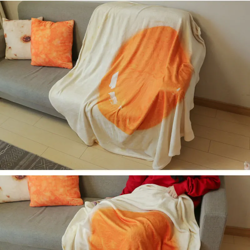 Одеяло в виде жареных яиц вафельное Фланелевое покрывало для кровати плюшевое