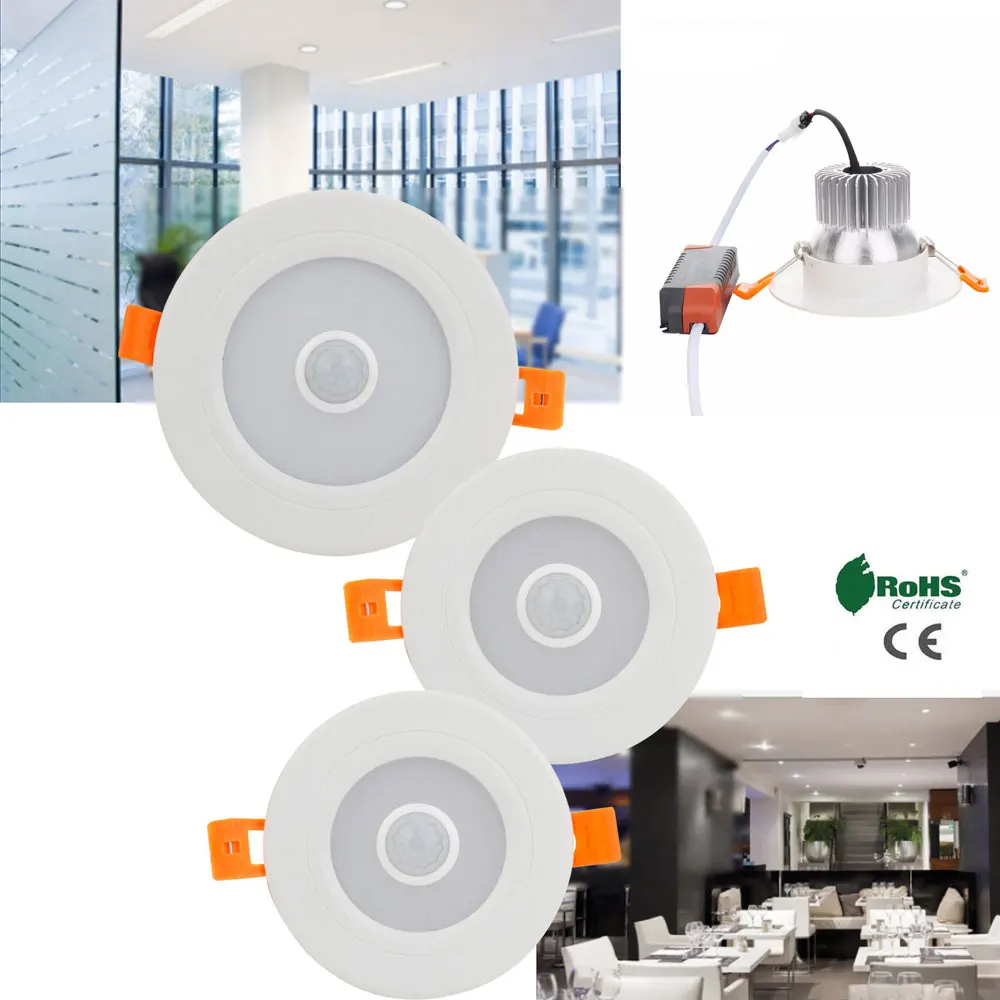 Встраиваемая светодиодная лампа направленного света s инфракрасный датчик