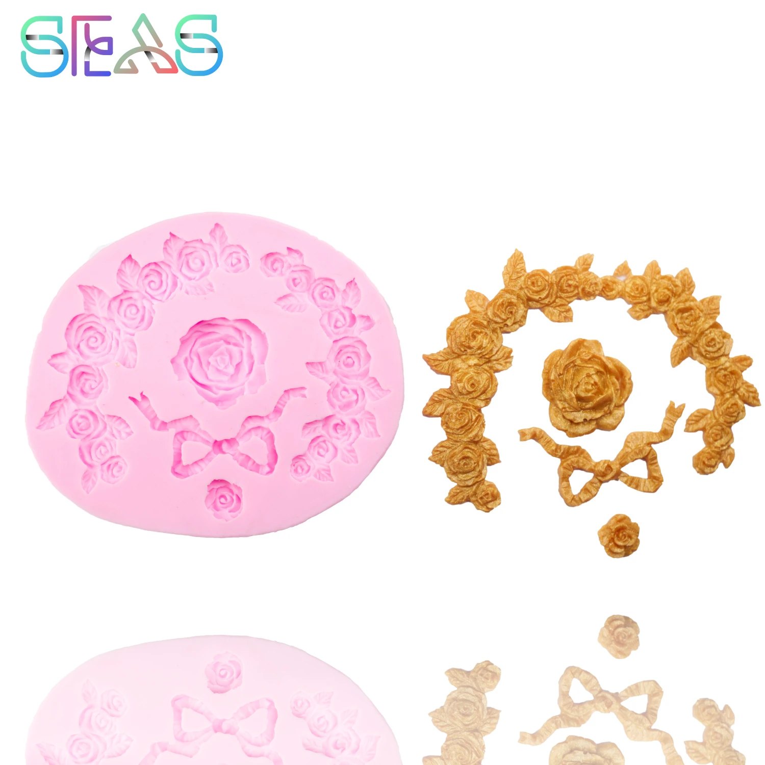 

Rose Garland Silicone Molds For Baking Pastry tools Accessories DIY Cake Molds Cake Decorating Tools Silicone Molds
