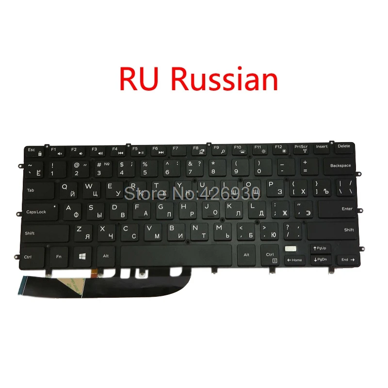 Клавиатура для ноутбука с подсветкой US RU SW IT SP TR английская раскладка клавиатура