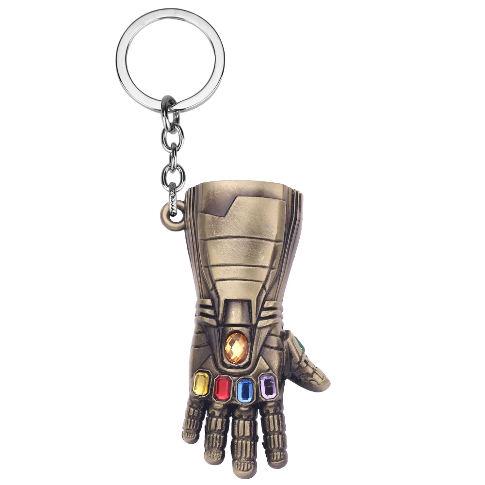 Кепка тайн брелок с героями Marvel кольцо Мстители брелок для ключей Thanos Infinity Gauntlet брелки Кепка брелок для женщин металл - Цвет: KC0802