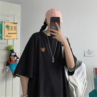 harajuku fashion loose style casual plain t shirt summer oversize all match pullover clothes hip hop simple short sleeve tops