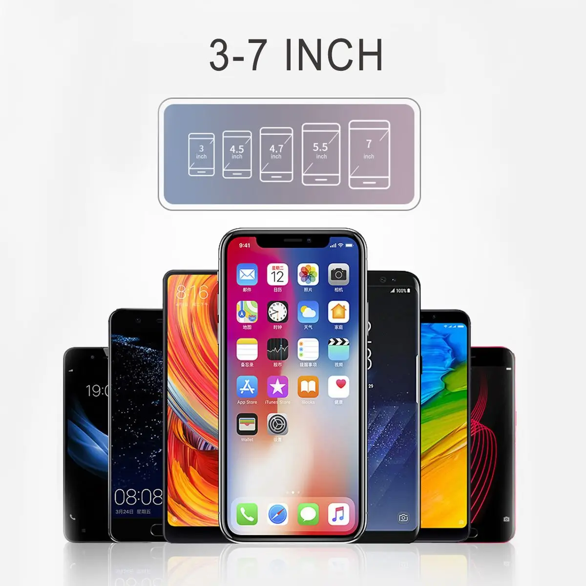 car central dashboard phone holder gps navigator bracket 3 0 7 0inch universal adjustable cell phone holder carbon fiber stand free global shipping