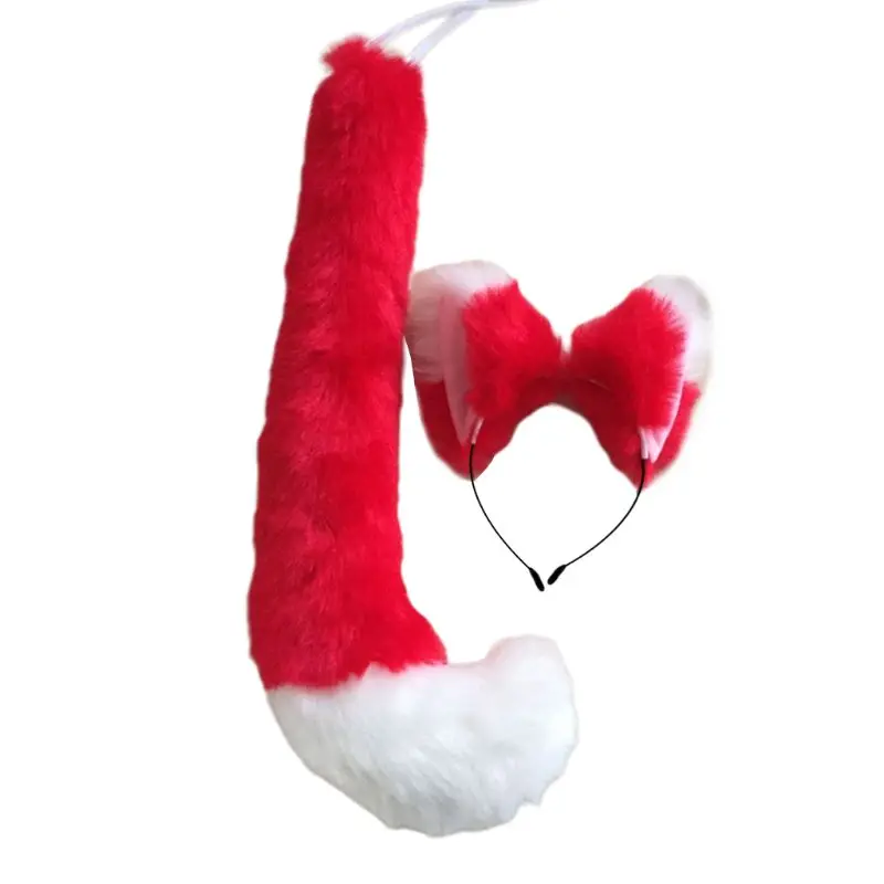 Бандана для волос с кошачьими и волчьими ушками плюшевая бандана контрастных