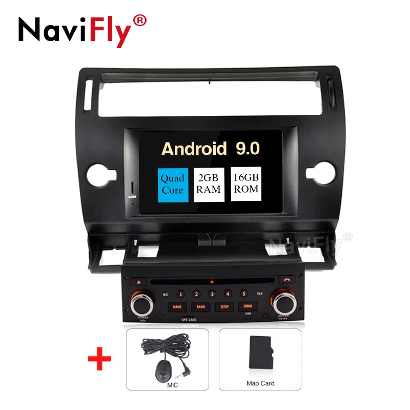 Новинка! 4+ 64G Android 9,0 автомобильный dvd-радиоплеер gps навигация для Citroen C4 C-Triomphe C-Quatre 2004-2009 автомобильный аудио стерео 8 ядер - Цвет: 4Core 2 16G