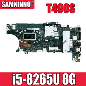 for lenovo thinkpad t490s laptop motherboard cpu i5 8265u ram 8gb ft491fx390 nm b891 fru 01hx898 01hx900 01hx899 5b20w72884 free global shipping
