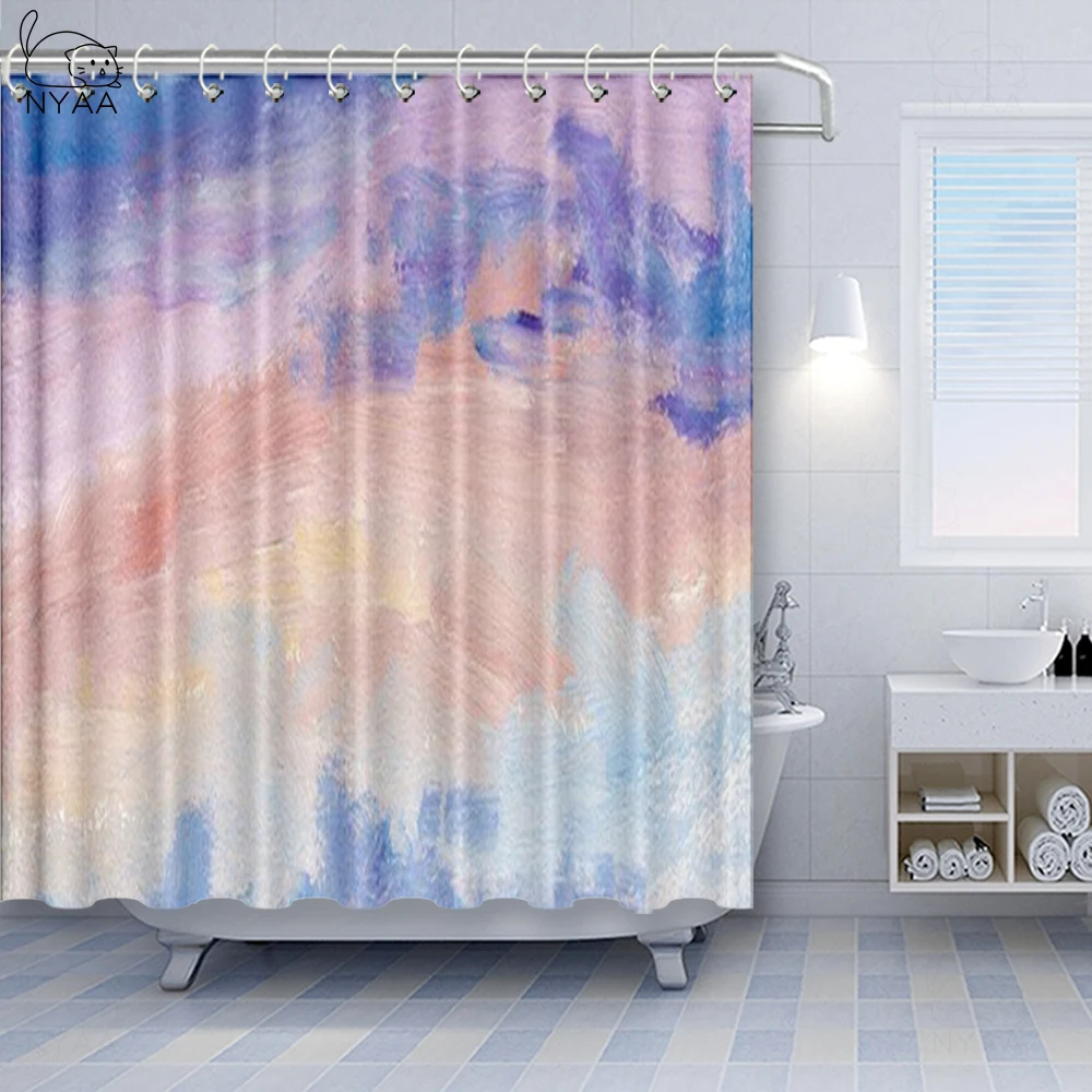 Vixm серый и желтый занавеска для душа гранж уличный стиль рисунок кисточкой