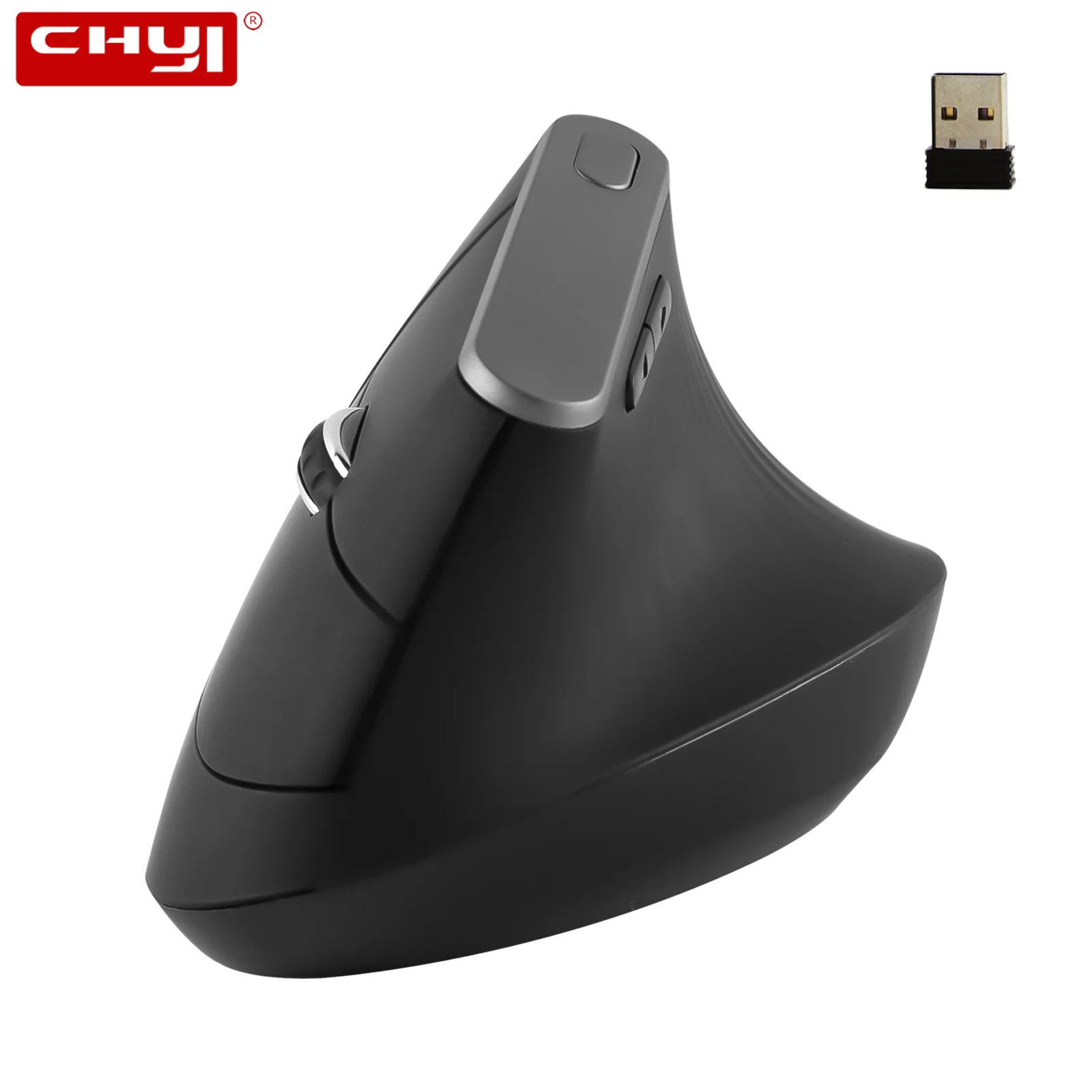 

CHUYI 2.4G Wireless Vertical Mouse Ergonomic 6 Button 1600 DPI Computer Mouse Mini USB Receiver RGB Game Mice For Laptop Deskop