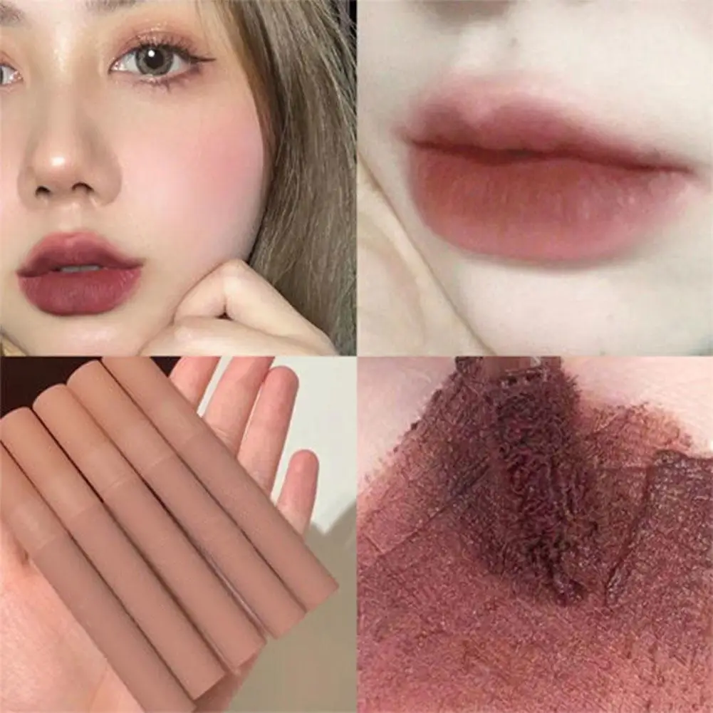 

Chestnut Lip Mud Lip Glaze Net Red Velvet Matte Six-color Student Cute Cheap Face Plain White Lipstick L9H9