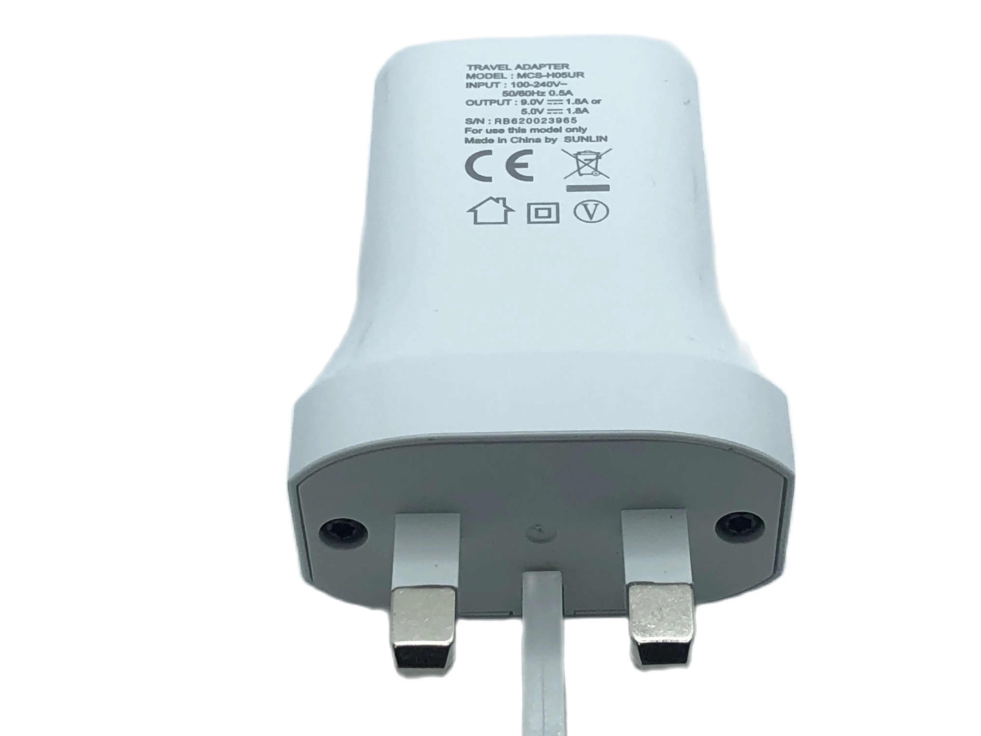 

White 9V 1.8A Fast wall charger +1M Type c data cable for LG V20