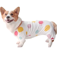 cotton pets clothes print white blue dog pajamas suit pijama jumpsuit chihuahua puppy clothing shirt for small big dogs pitbull