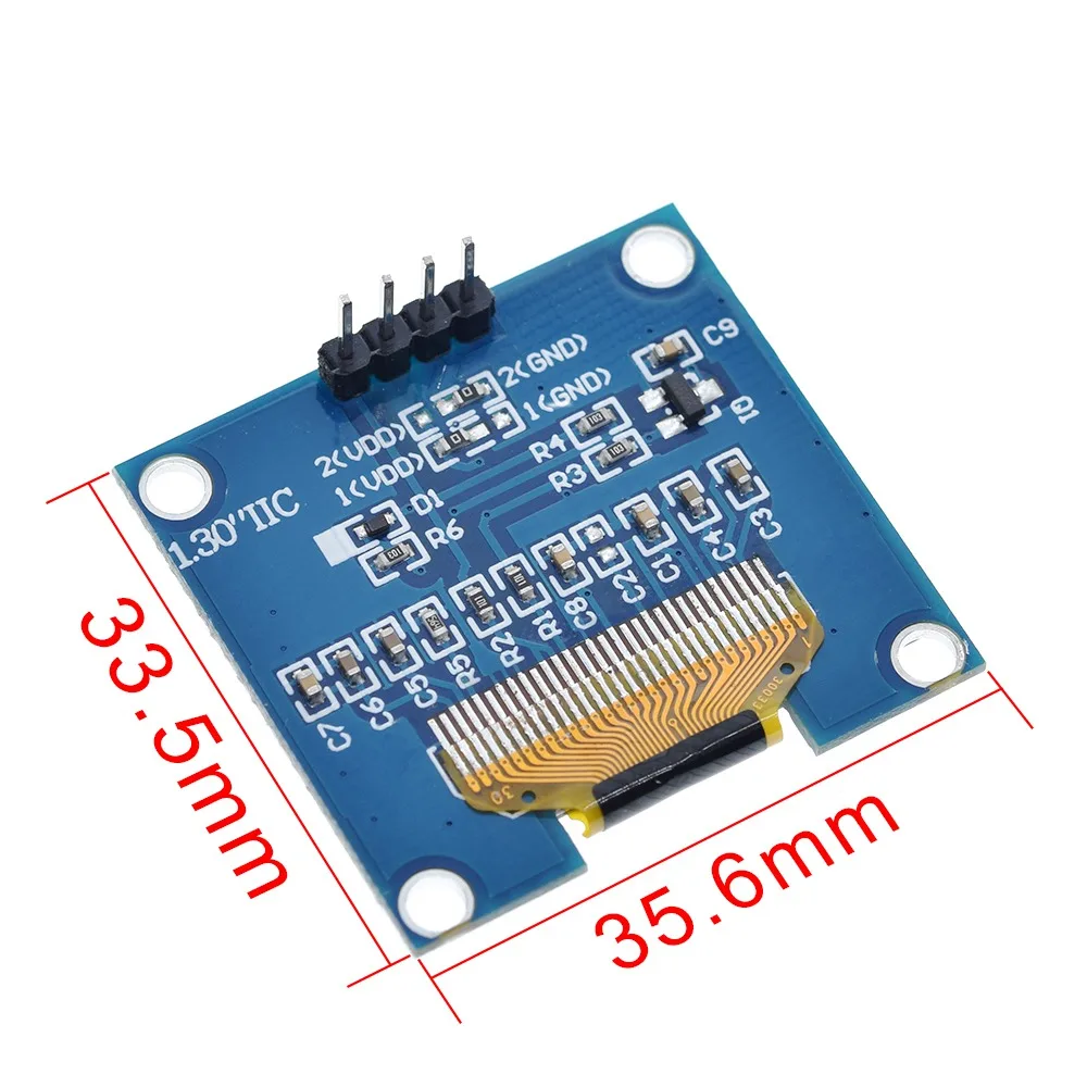 4PIN 1 3 O Светодиодный модуль белого/синего цвета 128X64 дюймов светодиодный ЖК