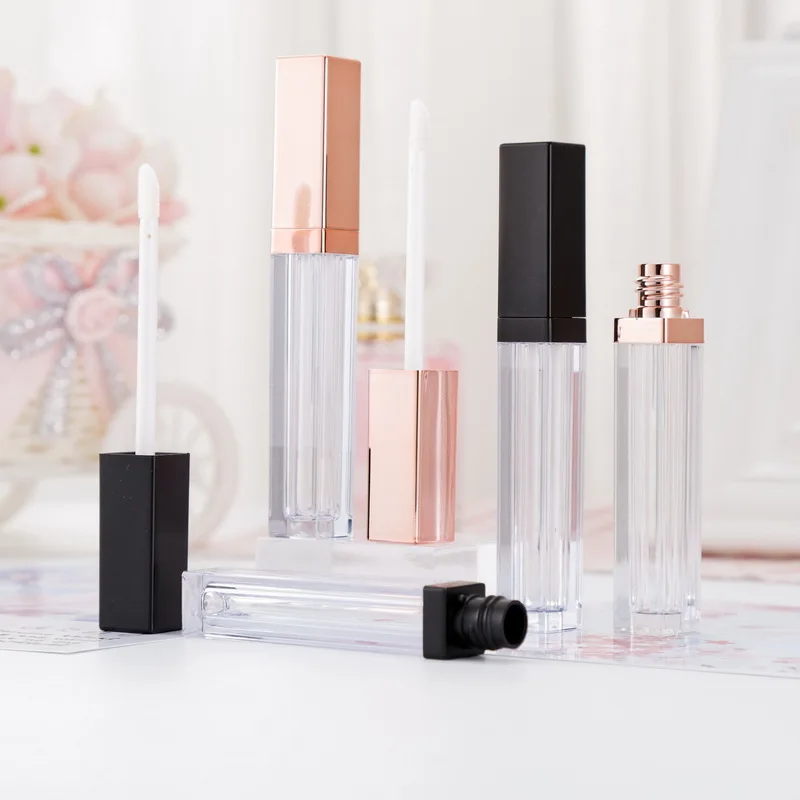 

1 Pc DIY Rose Gold Long Lip Glaze Tubes Empty Bottle Self-made Lip Glaze Tube Shell Lip Gloss Empty Bottle Shell Container 5 Ml