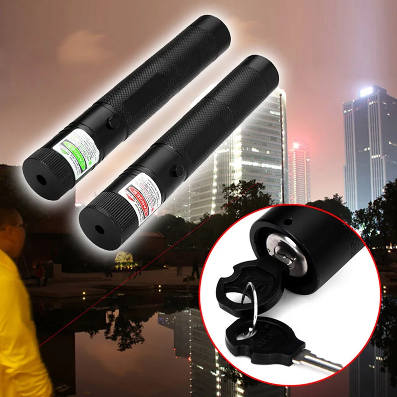 

Laser Pen 301 5mW 405nm Zoomable 18650 Blue/Red Laser Pointer Pen for Burning Matches UT