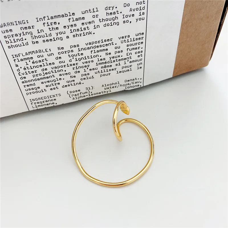 RUIYI реальные 925 пробы серебро панк Гипербола Подкова Форма серьга в виде клипсы