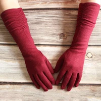 new women cashmere gloves long colour knitted elastic fashion warm winter gloves bickmods