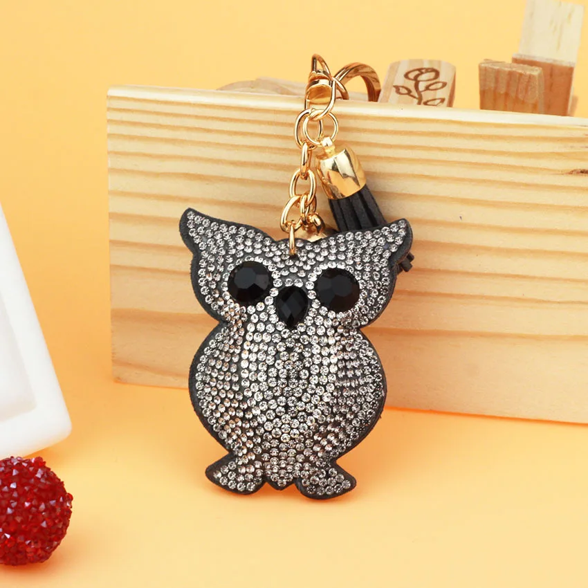 Модный автомобиль играть 14 цветов Полный Кристалл Стразы брелок для ключей в