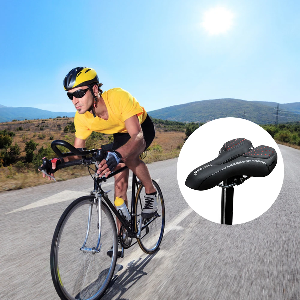 

MTB Mountain Bike Cycling Thickened Extra Comfort Ultra Soft Silicone 3D Gel Pad Cushion Cover Bicycle Saddle Seat