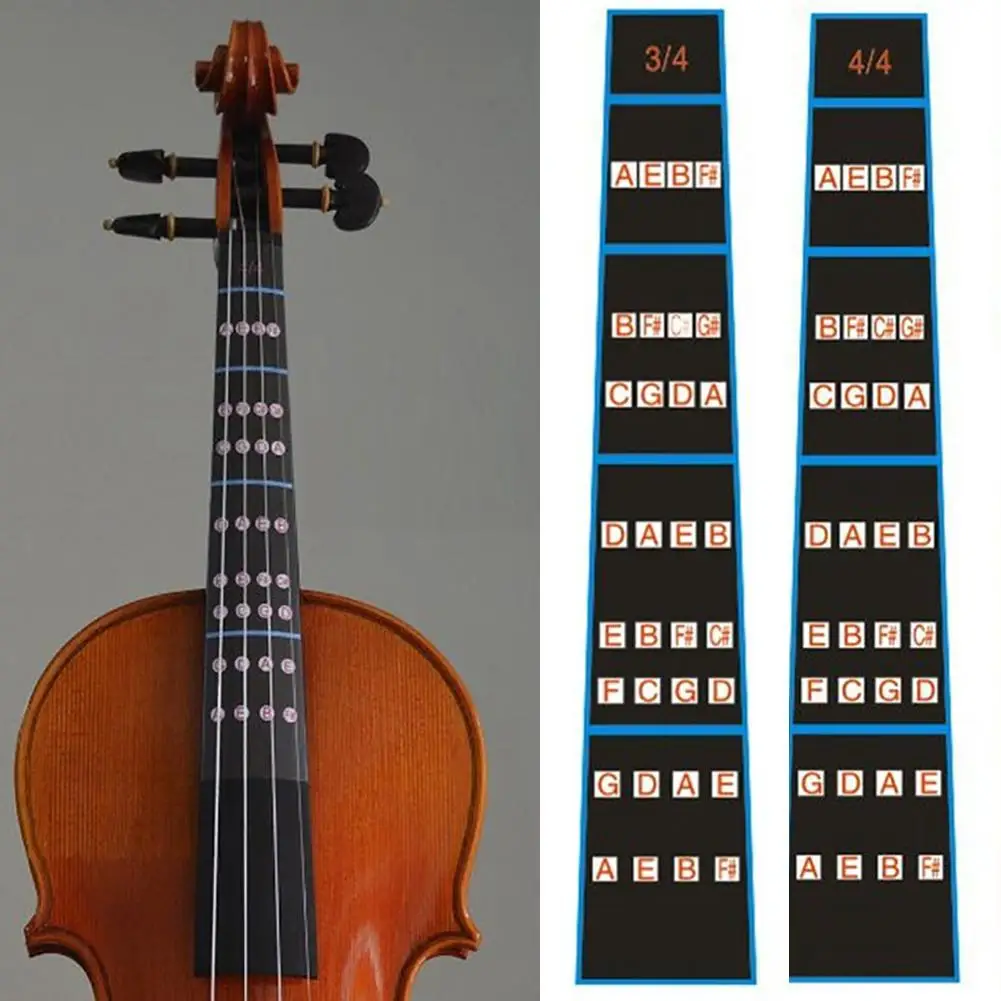 

Violin Scale Stickers Finger Ring Chart For Beginner Practice 4/4 3/4 Violin Fingerboard Scale Sticker Finger Chart Guide