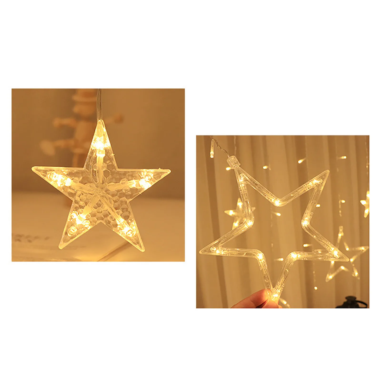 СВЕТОДИОДНАЯ Гирлянда со звездами и луной теплое романтическое праздничное