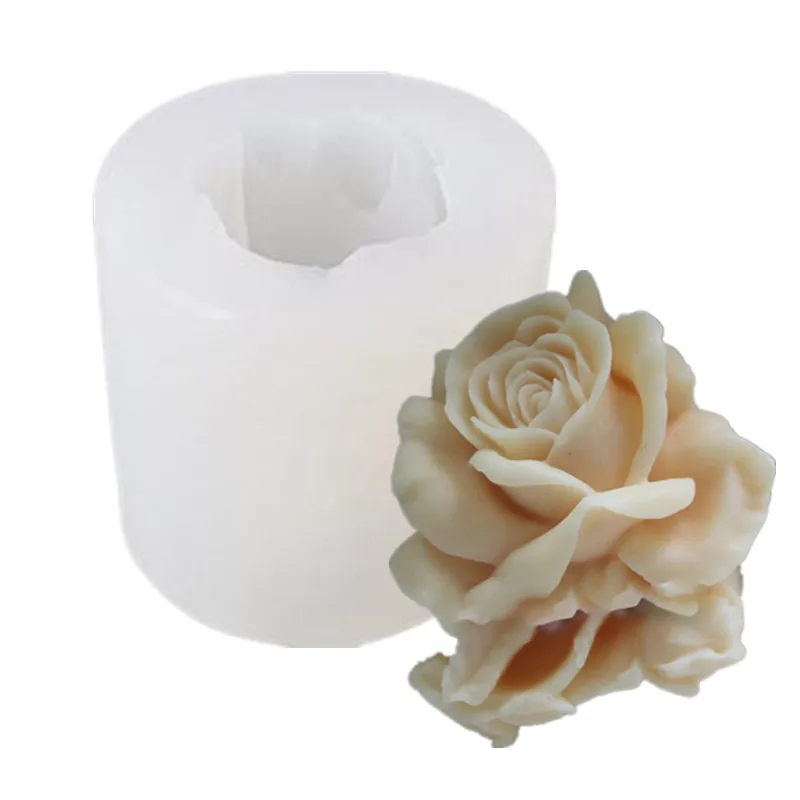 Силиконовая форма для мыла с 3D цветком розы прочная смола инструмент