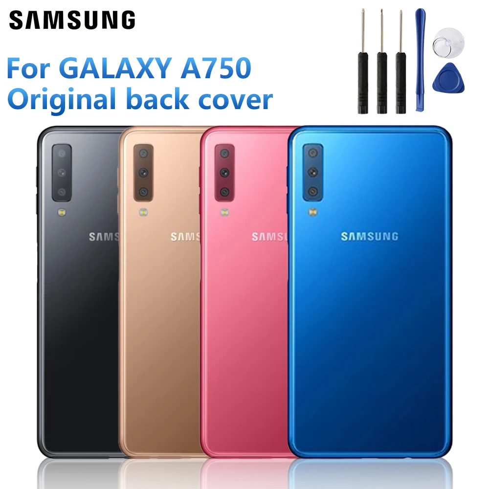 Samsung оригинальный телефон задняя батарея Дверь для Galaxy A7 2018 версия A730x A750 SM-A730x