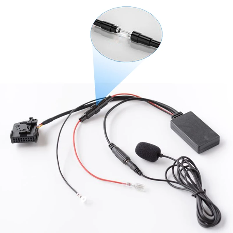 

Car Wireless Bluetooth Audio Adapter Handsfree MIC AUX Cable MFD2 RNS2 for 18Pin for Touareg Golf