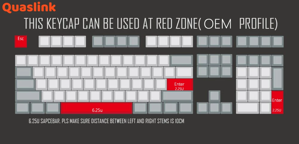 5 шт./компл. PBT пятисторонняя красящая подставка клавиатура космическая балка 6.25U