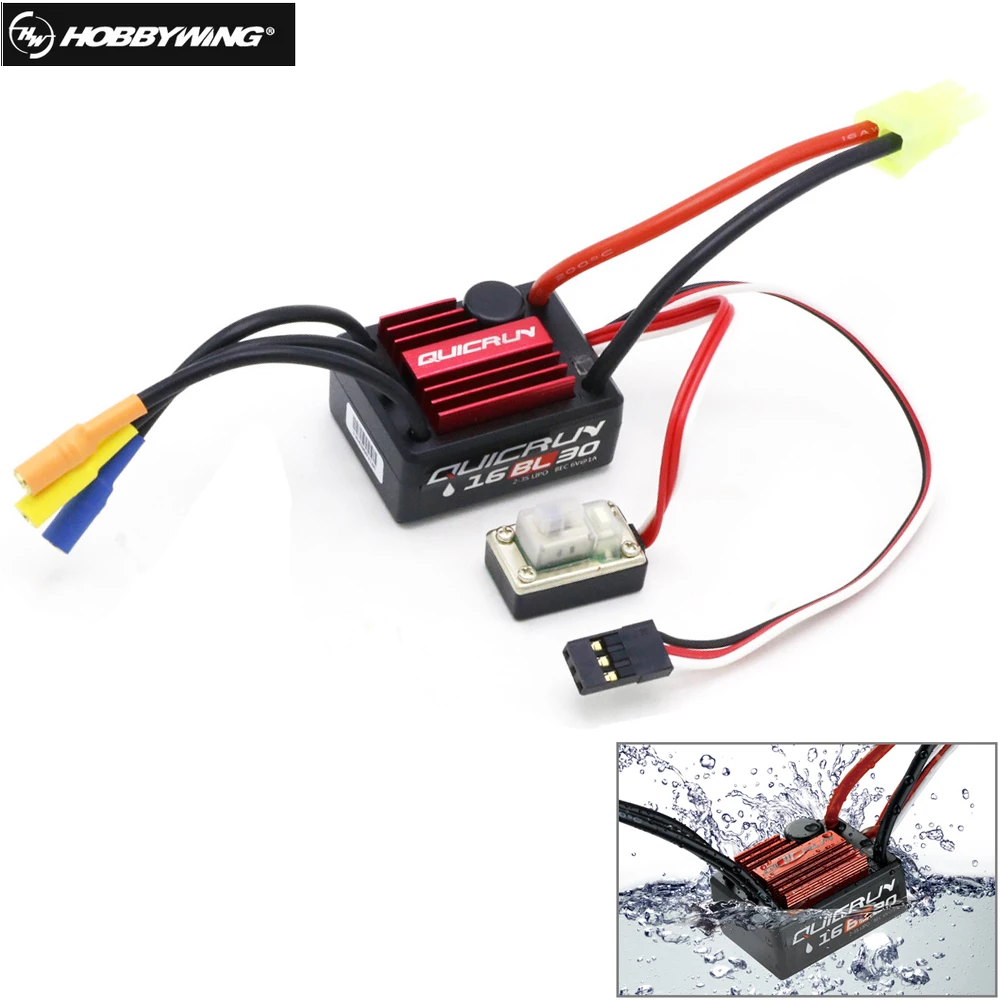 Hobbywing ESC quirun 16BL30 30A бесщеточный esc для 1/16 радиоуправляемого автомобиля на