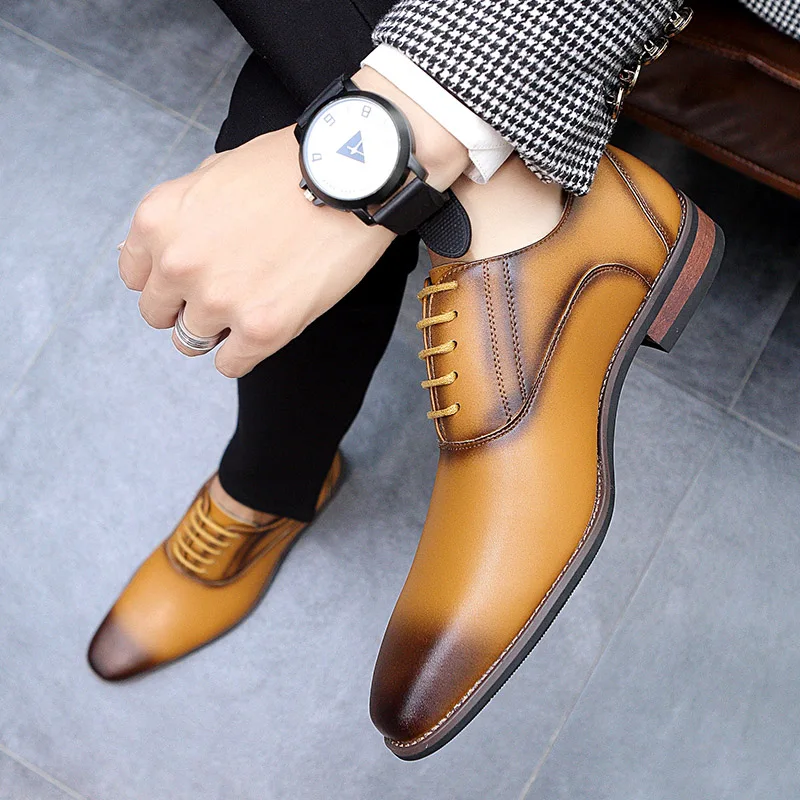 Туфли OZERSK мужские из натуральной кожи классические оксфорды на шнуровке