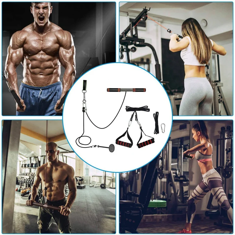 

Forearm Wrist Roller Trainer Arm Strength Training Exerciser with Heavy Duty Pulley System for Arm Training Fitness