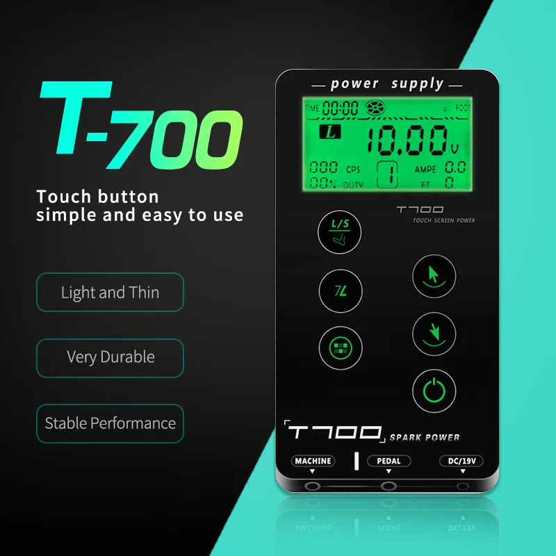 Блок питания для татуировок T700 с сенсорным экраном интеллектуальный цифровой ЖК