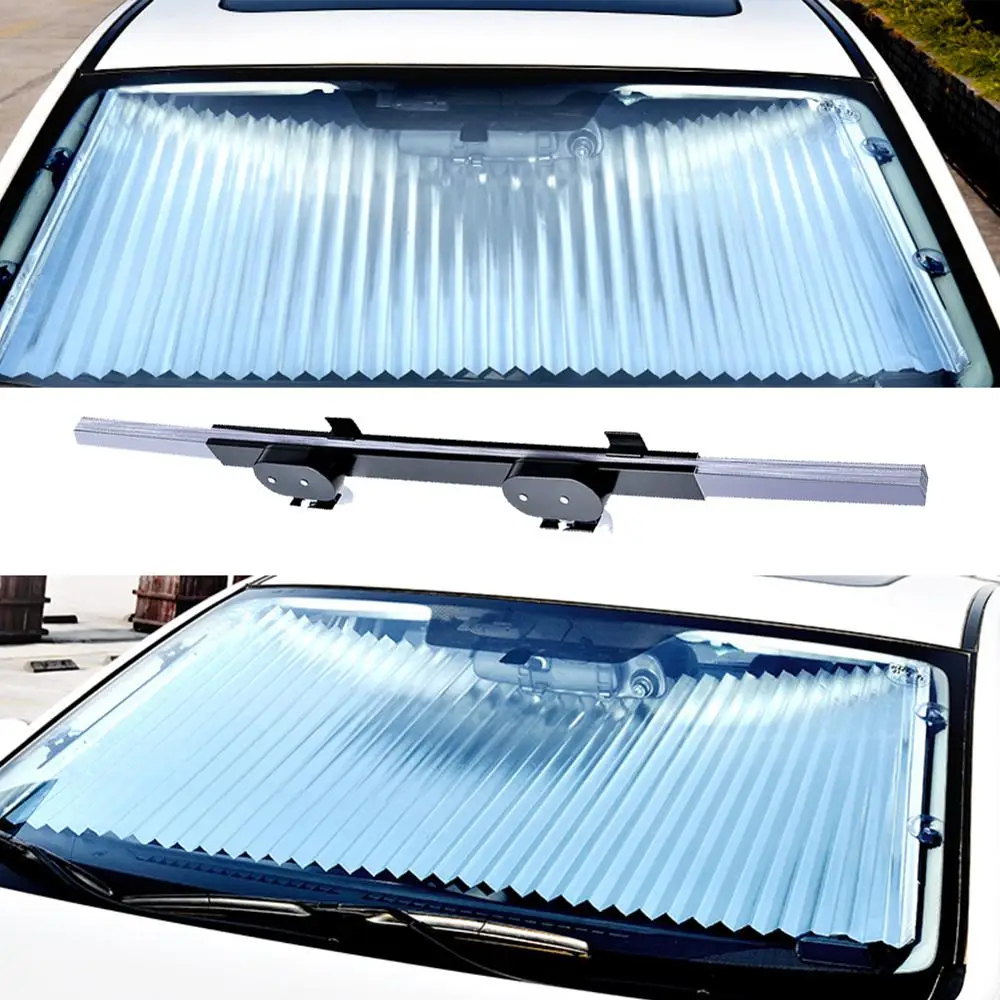 

46-65CM Retractable SUV Truck Car Front Windshield Sunshade Rear Window Parasol UV Protection Curtain