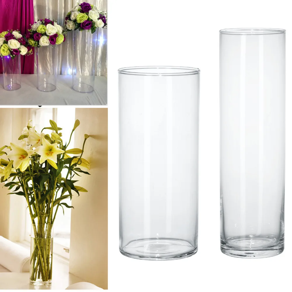 Acrylic Cylinder Vase Clear Round Plastic Wedding Table Flower Stander Road Lead wedding centerpiece event party decoration