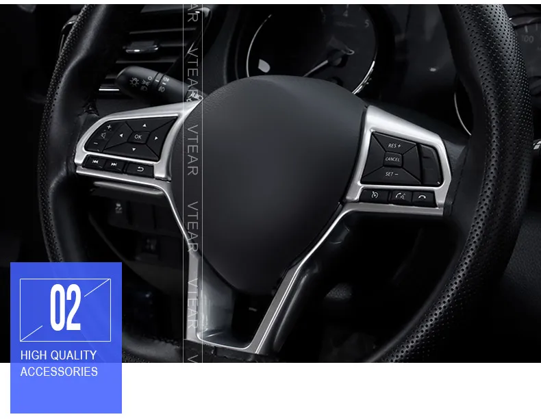 Vtear для ниссан кашкай j11 Nissan Qashqai J11 Dualis 2 X-trail внутренние молдинги аксессуары крышка рулевого колеса отделка ABS декоративные части