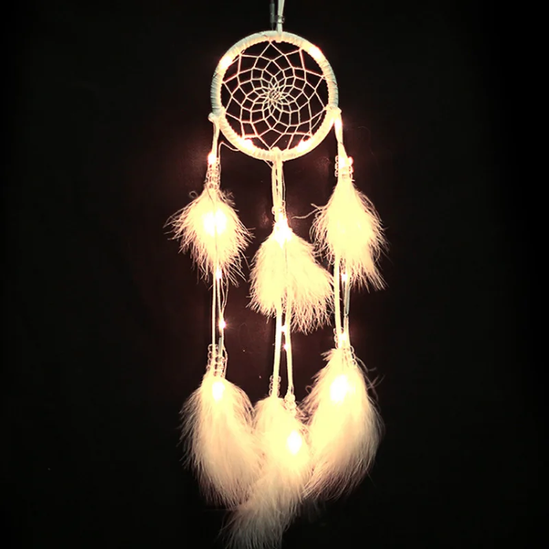 Подарок на день Святого Валентина чистый белый Ловец снов перо колокольчик