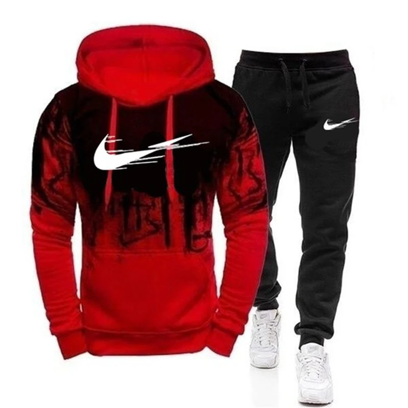 

new Autumn and winter Men's Sets hoodies+Pants Harajuku Sport Suits Casual Sweatshirts Tracksuit 2020 Brand Sportswear