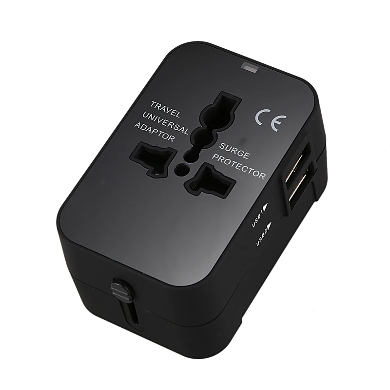 Универсальный дорожный адаптер Международный питания все-в-одном с 2.1A 2 Usb по