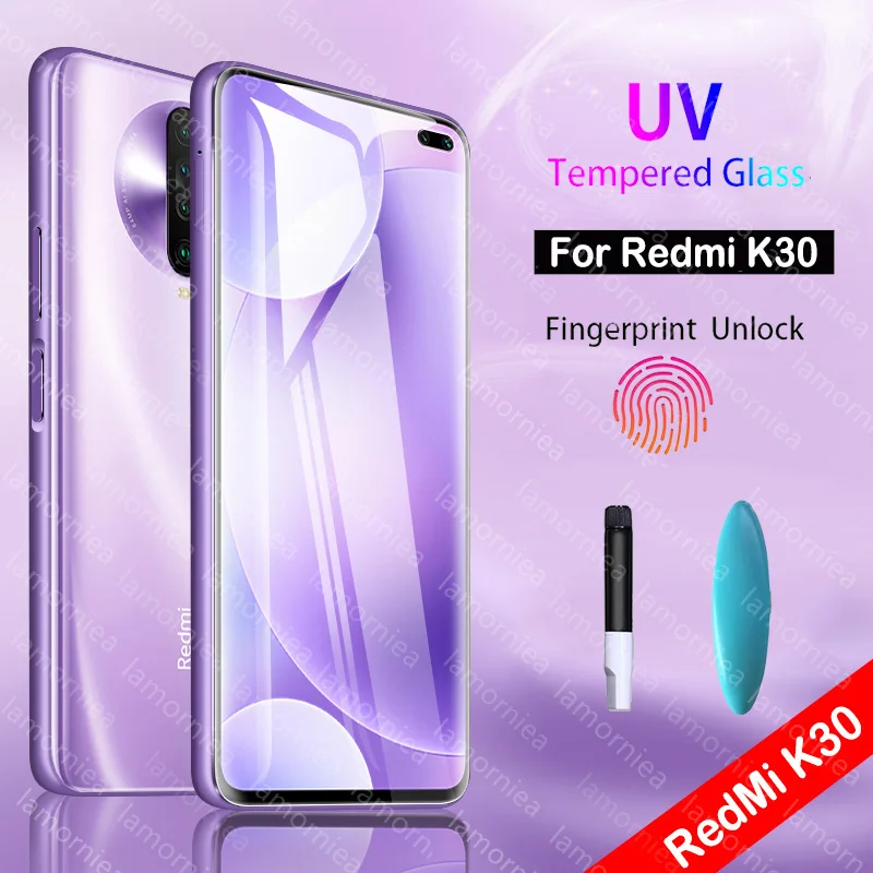 Жидкое УФ стекло для Xiaomi Redmi K30 K20 Pro Защитная пленка экрана CC9 Mi Note 10 Huawei P30