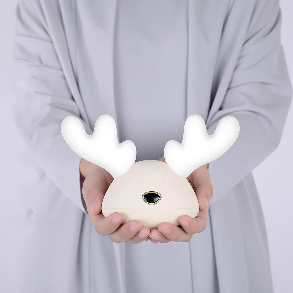 USB charging colorful warm light lovely holiday night elk LED Xmas decoration lamp children's gift sleep | Лампы и освещение