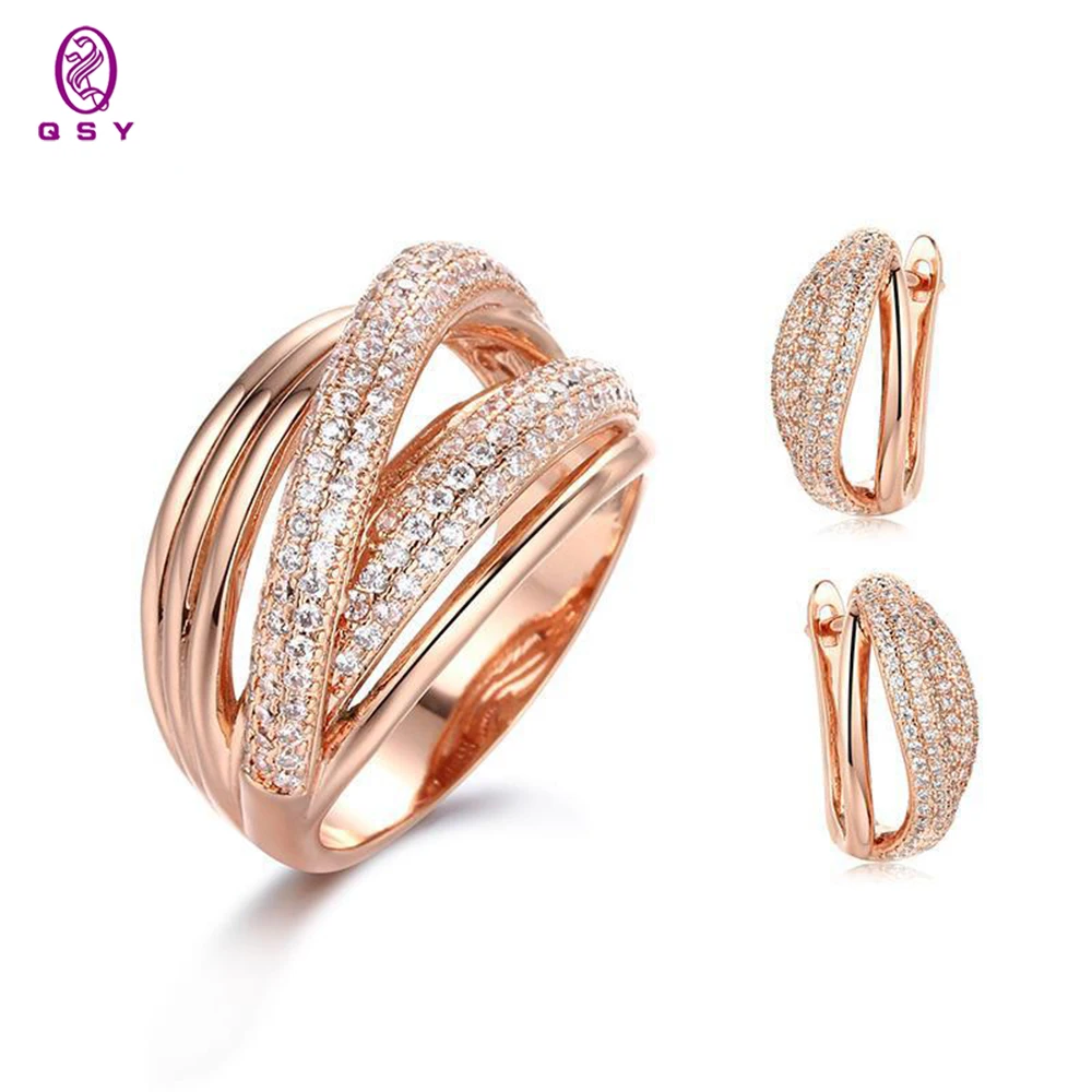 

QSY 2021 Trend Fashion Jewelry Set For Women Gifts Couple Friends Free Shipping Earrings For Women Sexys Rings For Girl