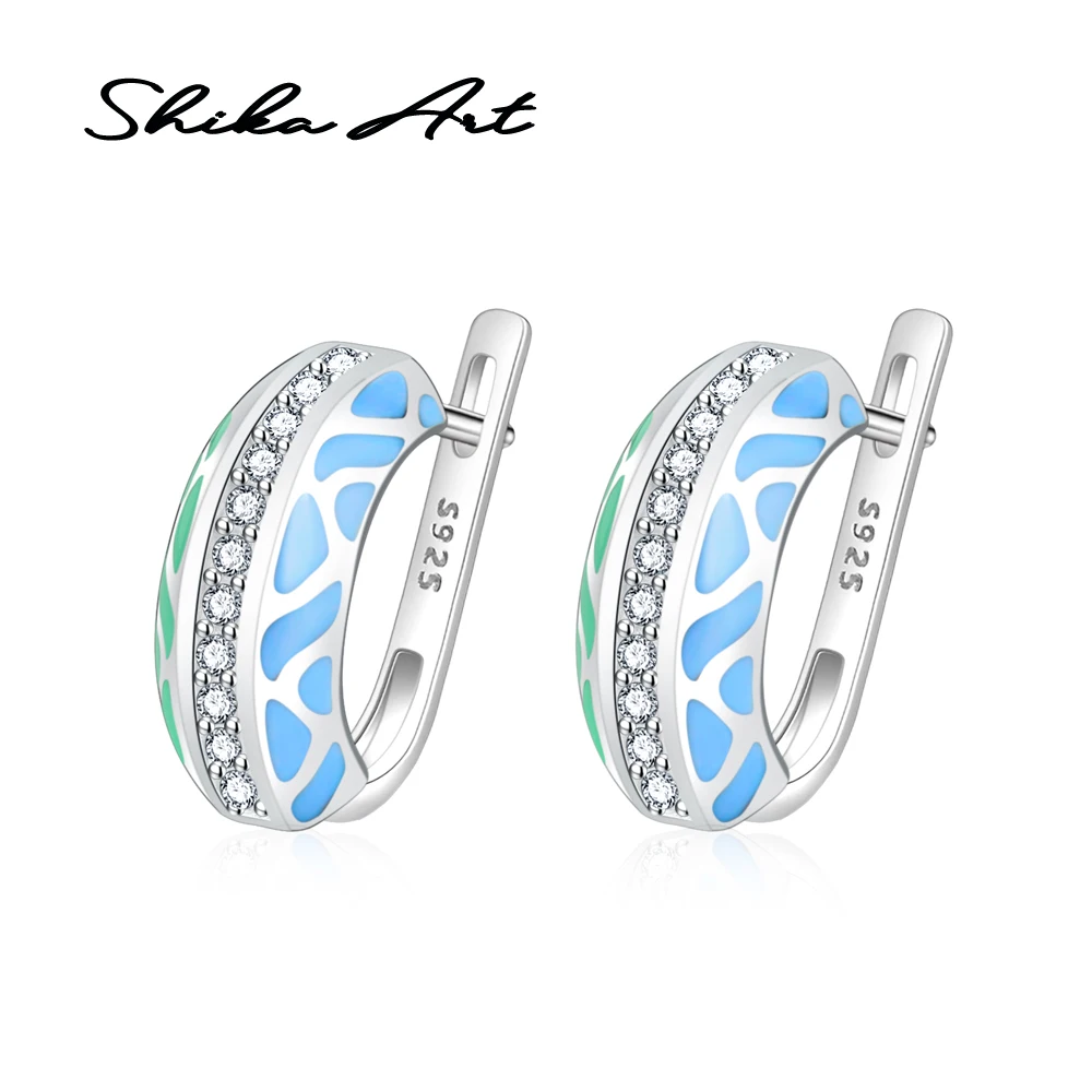 Женский комплект украшений SHIKA ART кольцо и сережки из стерлингового серебра 925