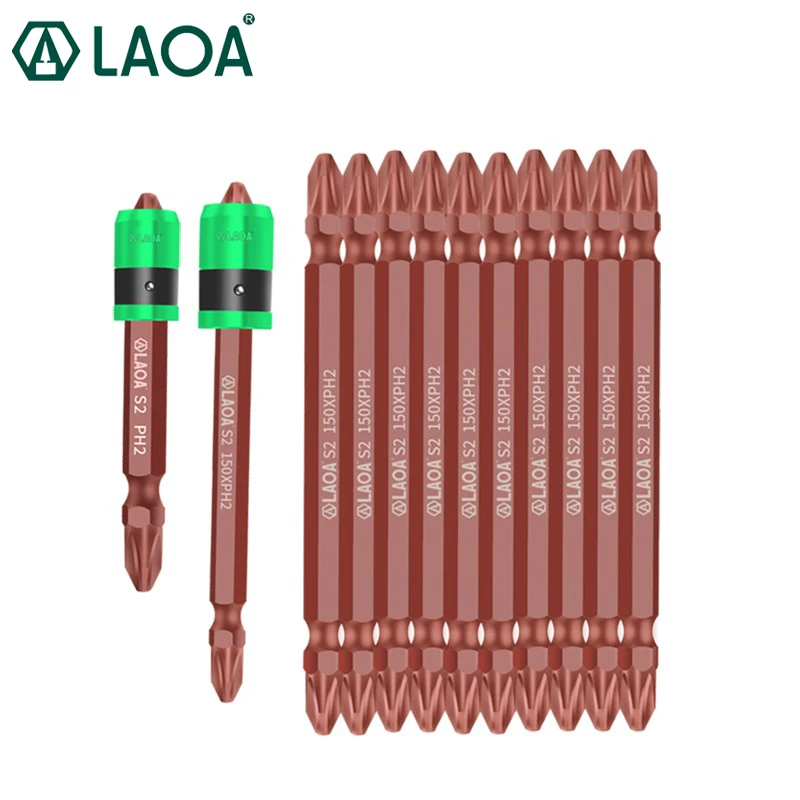 

LAOA S2 1/4" Screwdriver Electric Drill Bit Electric Strong Magnetic 65mm Electric Screwdriver Bit And Magnetic Ring
