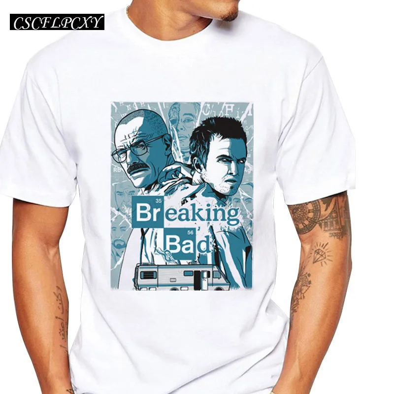 Мужская футболка с коротким рукавом Breaking Bad белая принтом Jessie Pinkman лето 2019|Мужские
